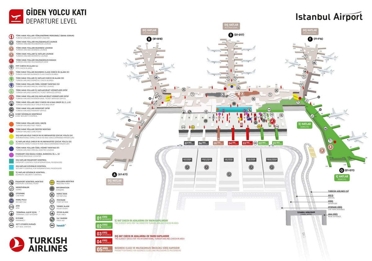 mapa del aeropuerto de estambul