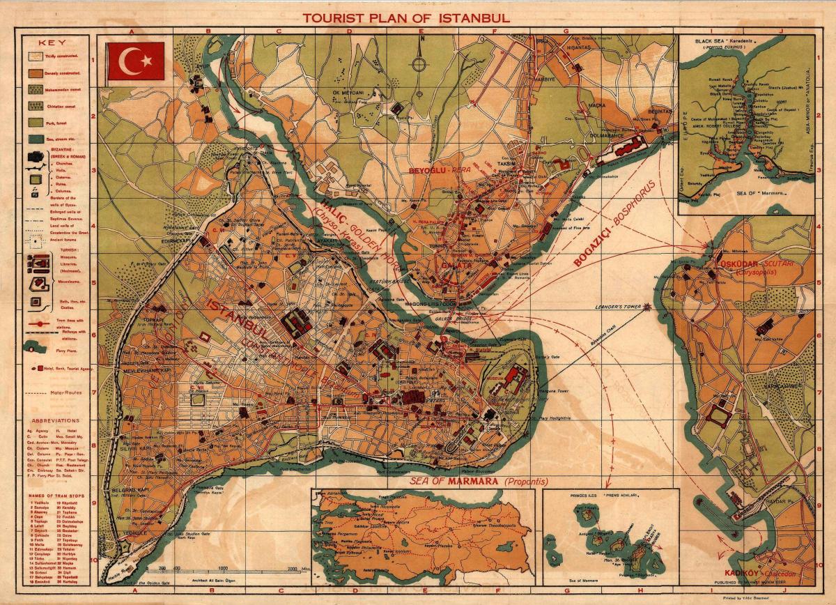 mapa de istanbul old