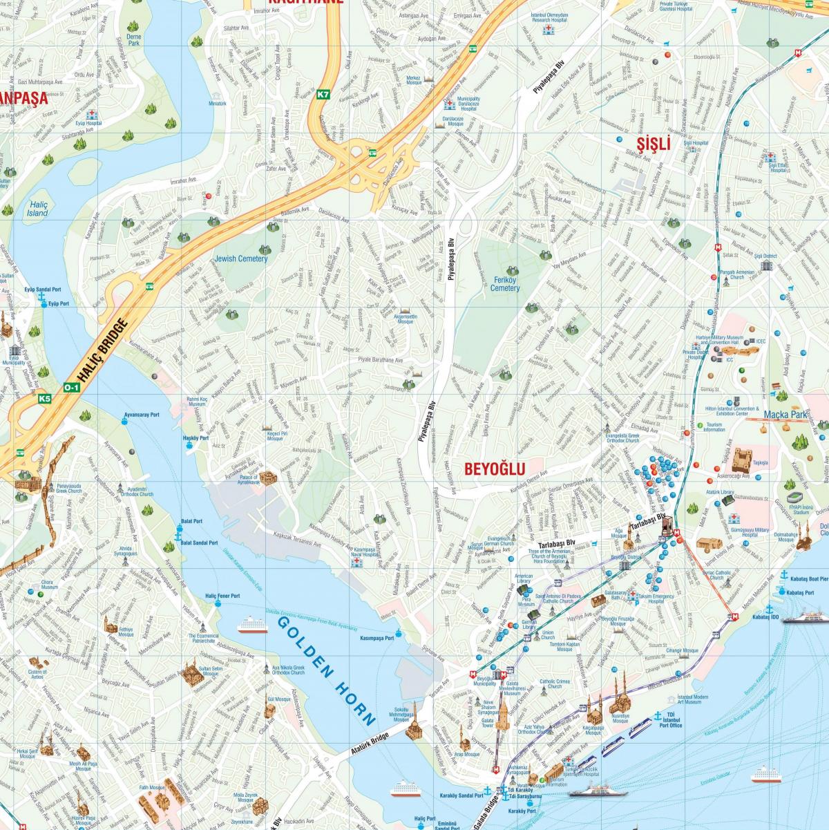 mapa de pera istanbul