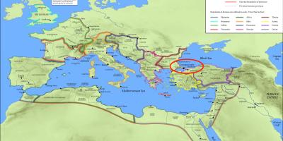 Constantinopla ubicación en el mapa del mundo