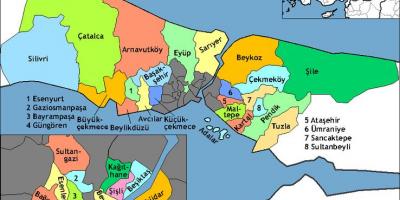 Estambul regiones mapa